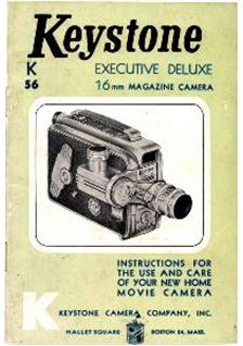 Keystone K 56 manual. Camera Instructions.